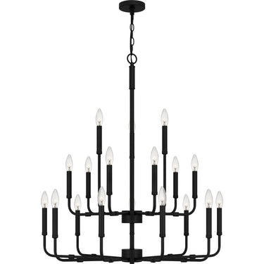 Abner 18 Light Chandelier in Matte Black 5
