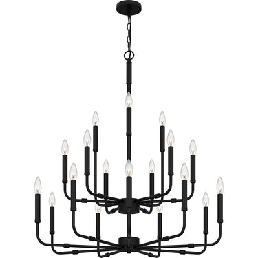 Abner 18 Light Chandelier in Matte Black 6