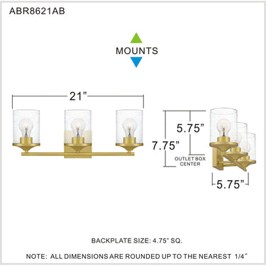 Abner 3 Light Bath Light 6