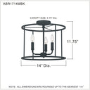 Abner 3 Light Semi-Flush Mount 9