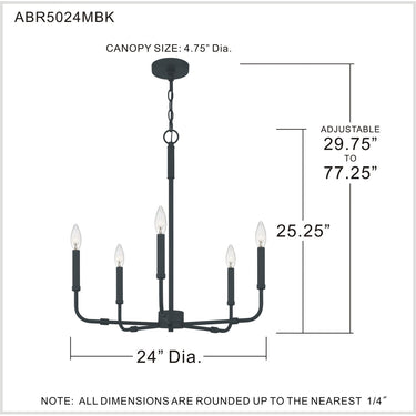 Abner 5 Light Chandelier 13