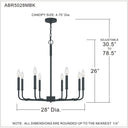 Abner 5 Light Chandelier 24