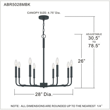 Abner 5 Light Chandelier 24