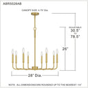 Abner 5 Light Chandelier 36