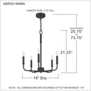Abner ABR5018 5 Light Chandelier 11