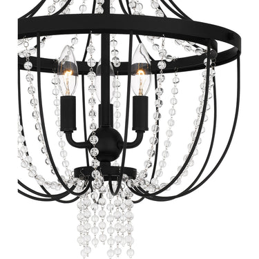 Adelaide 3 Light Semi-Flush Mount in Matte Black 2