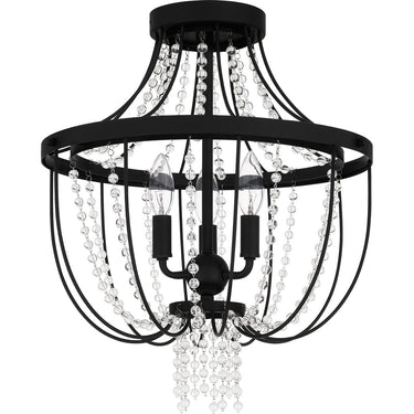 Adelaide 3 Light Semi-Flush Mount in Matte Black 3