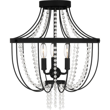 Adelaide 3 Light Semi-Flush Mount in Matte Black 4