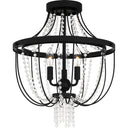 Adelaide 3 Light Semi-Flush Mount in Matte Black 1