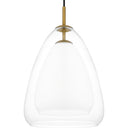 Aero 1 Light Mini Pendant in Aged Brass 2