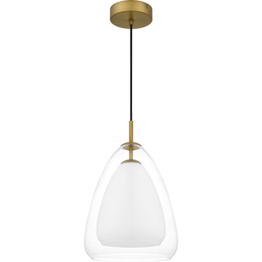 Aero 1 Light Mini Pendant in Aged Brass 4