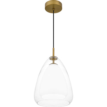 Aero 1 Light Mini Pendant in Aged Brass 6