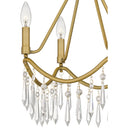 Airedale 4 Light Semi-Flush Mount in Aged Brass 2