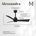 Matthews Fan Alessandra Three Blade Transitional Ceiling Fan with Integrated 5CCT LED image 102