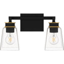 Almany 2 Light Bath Light in Matte Black 3