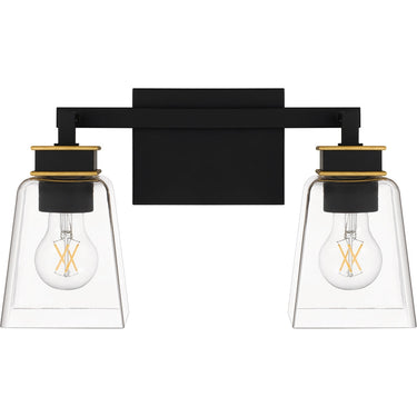 Almany 2 Light Bath Light in Matte Black 3