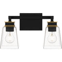 Almany 2 Light Bath Light in Matte Black 4