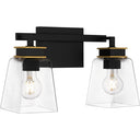 Almany 2 Light Bath Light in Matte Black 1