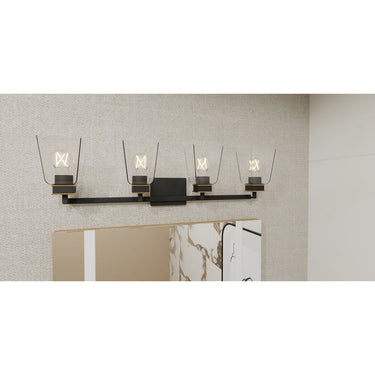 Almany 4 Light Bath Light in Matte Black 2
