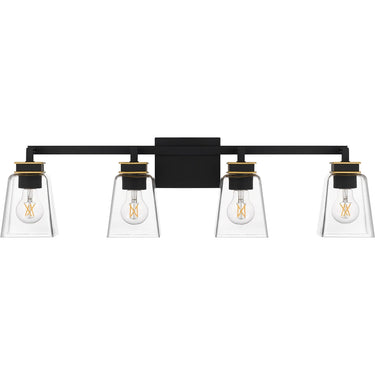 Almany 4 Light Bath Light in Matte Black 3