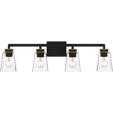 Almany 4 Light Bath Light in Matte Black 4