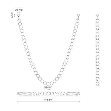 Alora Akoya LED Pendant 43 Head - Crescent Harbor