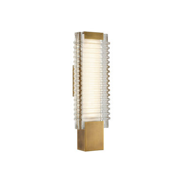 Alora Alai LED 18 Inch Wall/Vanity Light Clear Ribbed Glass - Crescent Harbor