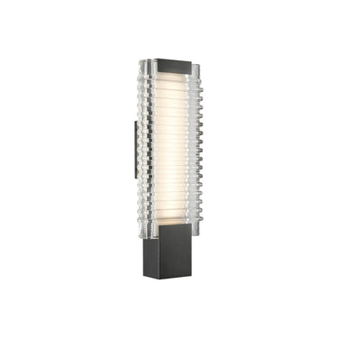 Alora Alai LED 18 Inch Wall/Vanity Light Clear Ribbed Glass - Crescent Harbor