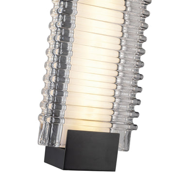 Alora Alai LED 25 Inch Wall/Vanity Light Clear Ribbed Glass - Crescent Harbor