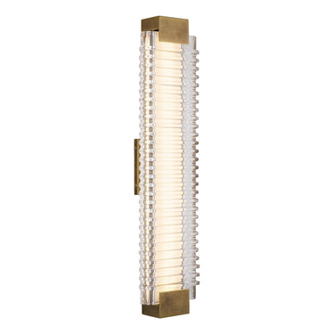 Alora Alai LED 25 Inch Wall/Vanity Light Clear Ribbed Glass - Crescent Harbor