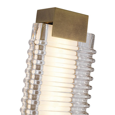 Alora Alai LED 25 Inch Wall/Vanity Light Clear Ribbed Glass - Crescent Harbor