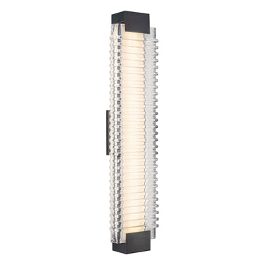 Alora Alai LED 25 Inch Wall/Vanity Light Clear Ribbed Glass - Crescent Harbor