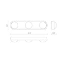 Alora Alonso LED 23 Inch Wall/Vanity Light Matte Opal Glass - Crescent Harbor
