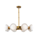 Alora Alonso LED 37 Inch Chandelier Matte Opal Glass - Crescent Harbor