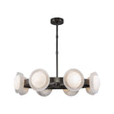 Alora Alonso LED 37 Inch Chandelier Matte Opal Glass - Crescent Harbor