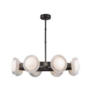 Alora Alonso LED 37 Inch Chandelier Matte Opal Glass - Crescent Harbor