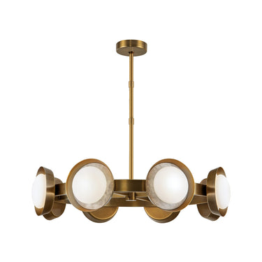Alora Alonso LED 37 Inch Chandelier Matte Opal Glass - Crescent Harbor
