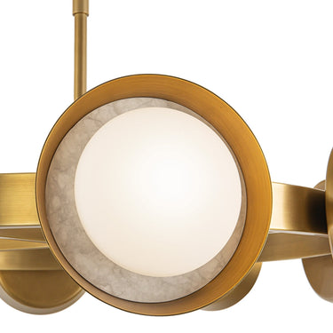 Alora Alonso LED 37 Inch Chandelier Matte Opal Glass - Crescent Harbor