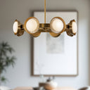 Alora Alonso LED 37 Inch Chandelier Matte Opal Glass - Crescent Harbor