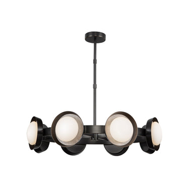 Alora Alonso LED 37 Inch Chandelier Matte Opal Glass - Crescent Harbor