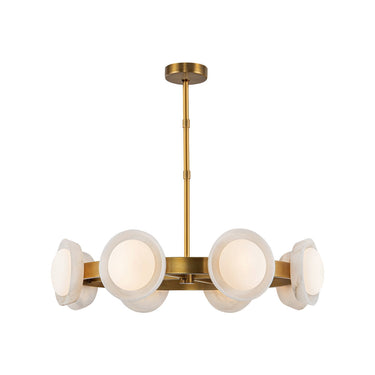 Alora Alonso LED 37 Inch Chandelier Opal Glass - Crescent Harbor