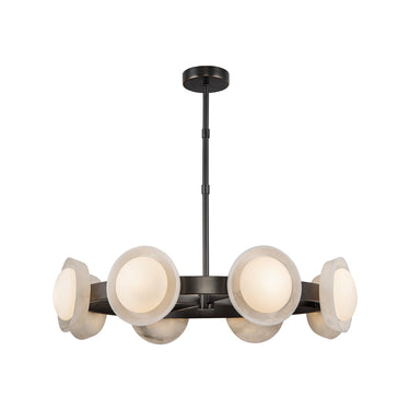 Alora Alonso LED 37 Inch Chandelier Opal Glass - Crescent Harbor