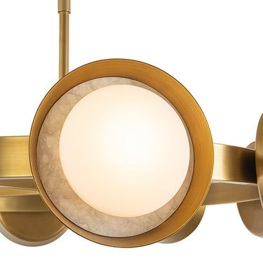 Alora Alonso LED 37 Inch Chandelier Opal Glass - Crescent Harbor