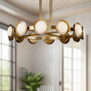 Alora Alonso LED Chandelier Matte Opal Glass - Crescent Harbor