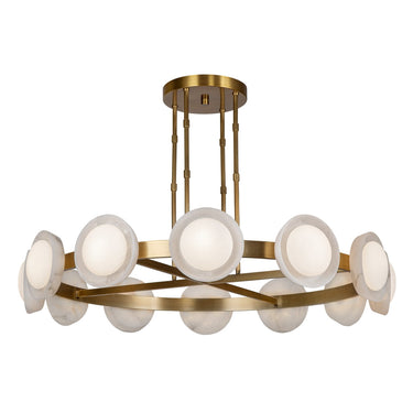 Alora Alonso LED Chandelier Matte Opal Glass - Crescent Harbor