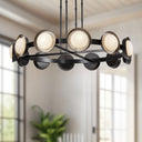 Alora Alonso LED Chandelier Matte Opal Glass - Crescent Harbor