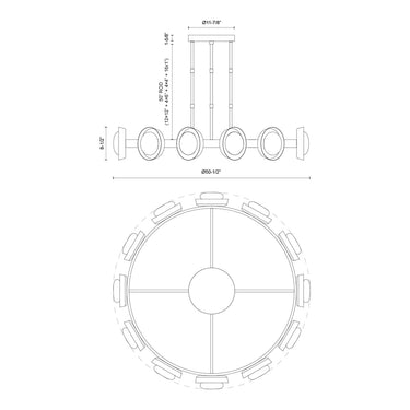 Alora Alonso LED Chandelier Matte Opal Glass - Crescent Harbor