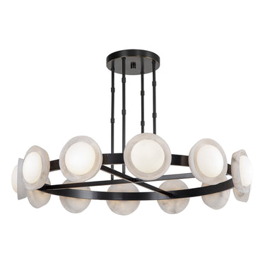 Alora Alonso LED Chandelier Matte Opal Glass - Crescent Harbor