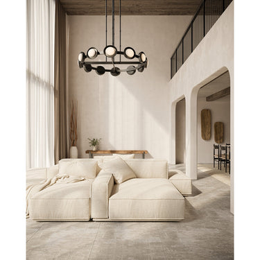 Alora Alonso LED Chandelier Opal Glass - Crescent Harbor