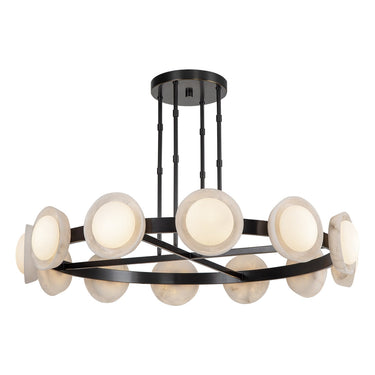 Alora Alonso LED Chandelier Opal Glass - Crescent Harbor